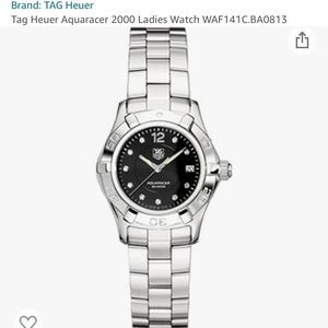 Tag Heuer Aquaracer Quartz mvmt, black dial w/diamonds, stainls steel,300m, 27mm